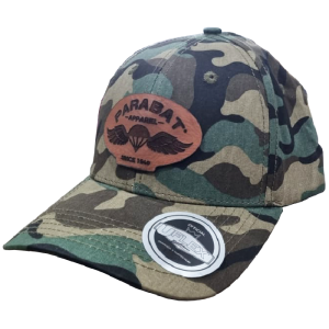 Parabat Camo Cap with Leather Patch